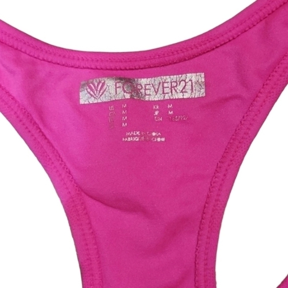 Forever 21 Bright Pink Razor Back Sports Bra - Picture 5 of 5